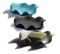 OCING 3-Pack Visual Splendour Self Draining Soap Dishes(Designed in Mar. 2021), Premium Silicone Soap Holder, Soap Saver for Shower-Bathroom-Kitchen-Bath Tub-Razor-Sponges, Extend Soap Life, Easy Dry.