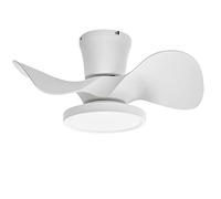 ocioc Quiet Ceiling Fan with LED Light 22 inch Large Air Volume Remote Control white for Kitchen Bedroom Dining room Patio