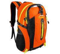 OcioDual 30L Hiking Backpack, Multifunctional Trekking Backpack, Lightweight, Waterproof, Foldable, Mountain Backpacks for Camping, Camping, Climbing, Nordic Walking, orange, 30L