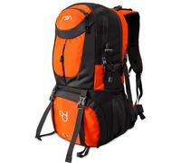 OcioDual Hiking Backpack, 50 Litres, Waterproof and Lightweight, Multiple Pockets, Ideal for Travel, Mountain, Camping, Outdoor, Ultralight, for Men and Women, orange, 50L, Rucksack