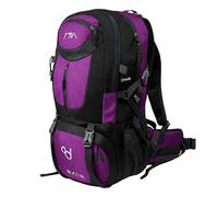 OcioDual Hiking Backpack, 50 Litres, Waterproof and Lightweight, Multiple Pockets, Ideal for Travel, Mountain, Camping, Outdoor, Ultralight, for Men and Women, purple red, 50L, Rucksack