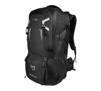 OcioDual Hiking Backpack 60 Liters, Trekking Backpack, Mountain and Camino de Santiago, Multifunctional, Lightweight, Men's Backpacks for Camping, Nordic Walking, Survival (Black)