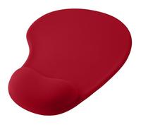 OcioDual Mouse Pad with Wrist Rest, Ergonomic with Gel Support, Red, Soft Cloth Fabric with Non-Slip Rubber Base, Pain Relief Memory Foam Mousepad for Laser and Optic Mice