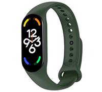 OcioDual Silicone Bracelet Strap, Official Green, Compatible with Xiaomi Band 7 6 5, Compatible with Amazfit Band 5 Adjustable Watchband Wristband Replacement