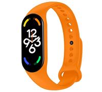 OcioDual Silicone Bracelet Strap, Official Orange, Compatible with Xiaomi Band 7 6 5, Compatible with Amazfit Band 5 Adjustable Watchband Wristband Replacement