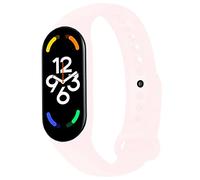 OcioDual Silicone Bracelet Strap, Official Pink, Compatible with Xiaomi Band 7 6 5, Compatible with Amazfit Band 5 Adjustable Watchband Wristband Replacement