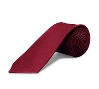 OcioDual Ties For Men, Bordeaux Tie for Men, Unisex Narrow Ties without Satin Print for Wedding, Communion, Baptism and Parties 100% Polyester