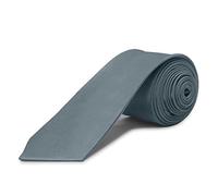 OcioDual Ties For Men, Light Gray Tie for Men, Unisex Narrow Ties without Satin Print for Wedding, Communion, Baptism and Parties 100% Polyester