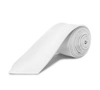 OcioDual Ties For Men, White Tie for Men, Unisex Narrow Ties without Satin Print for Wedding, Communion, Baptism and Parties 100% Polyester