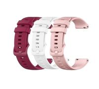 OcioDual Universal Watch Strap 20 mm-22 mm-18 mm Quick Release, Smart Watch Strap, Men's Watch, Women's Watch, Smart Watch Men, Watch Straps and Smartwatch, z Bordeaux/Pink/White, 18mm, 0.7 inches