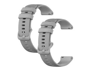 OcioDual Universal Watch Strap 20 mm-22 mm-18 mm Quick Release, Smart Watch Strap, Men's Watch, Women's Watch, Smart Watch Men, Watch Straps and Smartwatch, Grey x2, 20mm