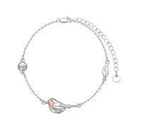 OCJ Robin Bracelet 925 Sterling Silver Robin Bird Jewellery Anniversary Christmas Birthday Gifts for Women