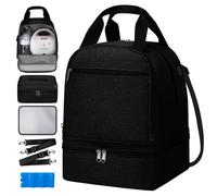 OCKLILY Pump Bag for Spectra S1 S2, Wearable Breast Pump Bags with Ice Pack, Pumping Bag with Waterproof Mat for Pump Accessories, Insulated Bottle Bags for Work Travel and Family, Black