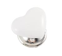 OCKULT Heart-Shaped Toilet Button, Vintage Love Themed, White Pink Red Yellow, Plastic, 5*3.8*4.2 cm/ 1.97*1.50*1.65in, Perfect for Valentine's Day