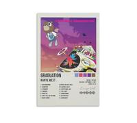 Ockxin 90s Kanye West Poster Rapper Vintage Music Album Cover Music Posters for Room Aesthetic Canvas Wall Art Bedroom Decor08x12inch(20x30cm)