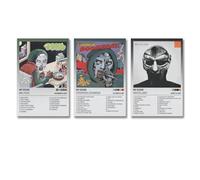 Ockxin A Set Of 3 90s Mf Doom Poster Rapper Music Album Cover Poster Wall Art Canvas Posters Room Decorative Aesthetic Poster Print Decor Posters 08x12inch(20x30cm)-3pcs Style