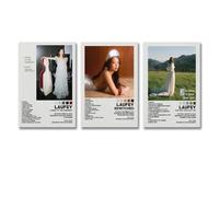 Ockxin A Set Of 3 Laufey Poster Singer Music Cover Poster Wall Art Canvas Posters Room Decorative Aesthetic Poster Print Decor Posters 08x12inch(20x30cm)-3pcs Style