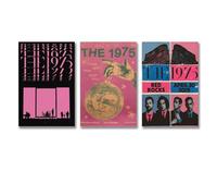 Ockxin A Set Of 3 The1975 Poster Rock Band Music Vintage Cover Poster Wall Art Canvas Posters Room Decorative Aesthetic Poster Print Decor Posters 08x12inch(20x30cm)-3pcs Style
