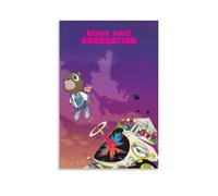 Ockxin Kanye West Poster Rapper Music Album Cover Music Posters for Room Aesthetic Canvas Wall Art Bedroom Decor12x18inch(30x45cm)