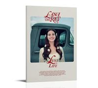 Ockxin Lana Del Rey Poster Singer Lust For Life Album Vintage Cover Music Posters for Room Aesthetic Canvas Wall Art Bedroom Decor20x30inch(50x75cm)