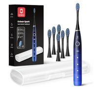 Oclean Electric Toothbrush for Adults, 150 Days Battery Life Electric Toothbrush, USB Rechargeable Sonic Travel Toothbrush with 6 Brush Heads & Travel Case, 5 Modes and Smart Timer