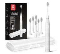 Oclean Electric Toothbrush for Adults, Sonic Toothbrush Soft Gum Care with 6 Brush Heads & Travel Case, 240 Days Battery Life, USB C Rechargeable, White