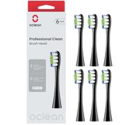 OCLEAN P1C5 Replacement Brush Heads - Pack of 6, Black