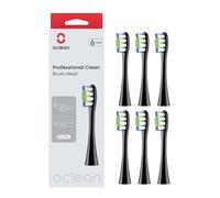 Oclean Professional Clean Brush Head 6 Pack Black pack