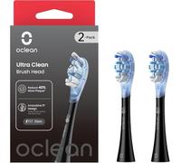 Oclean Replacement Toothbrush Heads, Firm Plaque Removal Bristles, 2-Pack, Black, Compatible with All Oclean Adult Electric Toothbrushes (Ultra Clean)