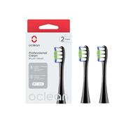 Oclean Toothbrush Professional Clean Brush Head Replacements, Compatible with All Oclean Electric Handles, FDA Approved (2 Pack) - Black
