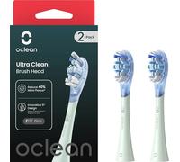 Oclean Ultra Clean 2-Pack Replacement Toothbrush Heads, Firm Plaque Removal Bristles, Compatible with All Oclean Adult Electric Toothbrushes, Green