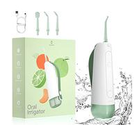 Oclean W10 Cordless Water Flosser with 4 Replaceable Jet Tips, Professional Oral Irrigator, Portable for Travel & Home Use, 5X Flossing Modes, Rechargeable - Green