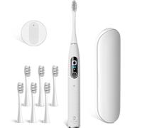 Oclean X Elite 10 Electric Toothbrush, Touchscreen, 12 Tracking Zones, 5 Brushing Modes with Gum Care, Sonic Toothbrush, 40 Days of Battery Life, Quiet 45 dB, Timer, Gray Set