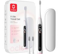 Oclean X Lite Smart Sonic Electric Toothbrush Set, Large Smart Screen, 8 Areas Tracking, One-Click Extra Brushing, 5 Modes, 2 Replacement Heads & Travel Case, IPX7 Waterproof, USB C Rechargeable(Gray)