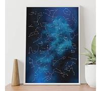 OCMM Star Constellations Of The Night Sky Astronomy A2 Size Wall Poster Art