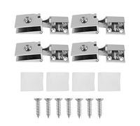 Ocnvlia 4 Pack Glass Door Hinges Glass Cabinet Door Hinge Glass Wine Cabinet Hinge Glass Display Hinge