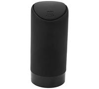 Ocnvlia Mini Trash Can with Lid for Car Cup Holder Washable Silicone Automotive Kitchen and Mini Dust Holder Litter Rubbish Bin (Black)