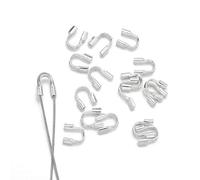 Ocobudbxw 100Pcs Silver Gold Wire Thread Guardian and Protectors U Shape Jewelry Findings