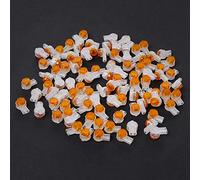 Ocobudbxw 100Pcs UY2 K2 Connector Grease Filling Butt Wire Line Terminal Connector