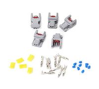 Ocobudbxw 5 Sets 2-Pin Waterproof Valve Connector for Delphi Fuel Injector, Diesel Rail Plug