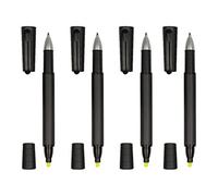 Ocobudbxw Ballpoint Pens Portable 2-in-1 Marker Pen Fluorescent Yellow Chisel-tip Black Bullet Nib Highlighter Gel Pen 2-in-1 Student Choice