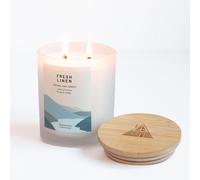 Ocoee House | Luxury Scented Soy Wax Candles. Hand Poured in Loch Lomond, Scotland. Organic & Vegan (+8 Scent Options, x2 Sizes) Fresh Linen, Double Wick - 760g