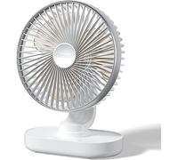 OCOOPA RotateAir Large 6.5'' Auto Oscillating Rechargeable Fan 4000mAh, 4 Speeds Wind, Quiet Tech, USB Desk Table Fan for Home,Bed, Office,Travel,Camping