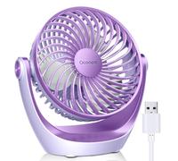 OCOOPA USB Desk Table Fan with Strong Airflow & Quiet Operation, Portable Cooling Fan Speed Adjustable 360°Rotatable Head for Home Office Bedroom Table and Desktop