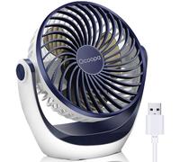 OCOOPA USB Desk Table Fan with Strong Airflow & Quiet Operation, Portable Cooling Fan Speed Adjustable 360°Rotatable Head for Home Office Bedroom Table and Desktop