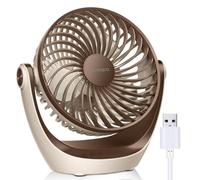 OCOOPA USB Desk Table Fan with Strong Airflow & Quiet Operation, Portable Cooling Fan Speed Adjustable 360°Rotatable Head for Home Office Bedroom Table and Desktop