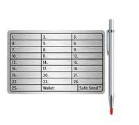 Ocorex - Seed Phrase BIP39 Stainless Steel Plate - Engraving Pen - Compatible with Ledger Nano X/S/S+ Crypto Wallet - Bitcoin, Ethereum, XRP, Altcoins - Unalterable Private Key Security