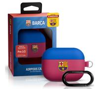 OCPC FC Barcelona Apple AirPods Pro 1 & 2 Case - Inspirational Premium Synthetic Leather Protective Case for Apple Headphones - Compatible with USB-C Charging Case for Football Fans of All Ages
