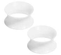 Ocptiy 10G-50mm Extra Soft Silicone Gauges for Ears Flexible Ear Skin Tunnels Plugs Expanders Gauges Hollow Gauges Body Piercing for Women Men Black White Clear Flesh Skin 1 Pairs, 25mm = 1 inch