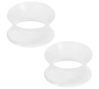 Ocptiy 10G-50mm Extra Soft Silicone Gauges for Ears Flexible Ear Skin Tunnels Plugs Expanders Gauges Hollow Gauges Body Piercing for Women Men Black White Clear Flesh Skin 1 Pairs
